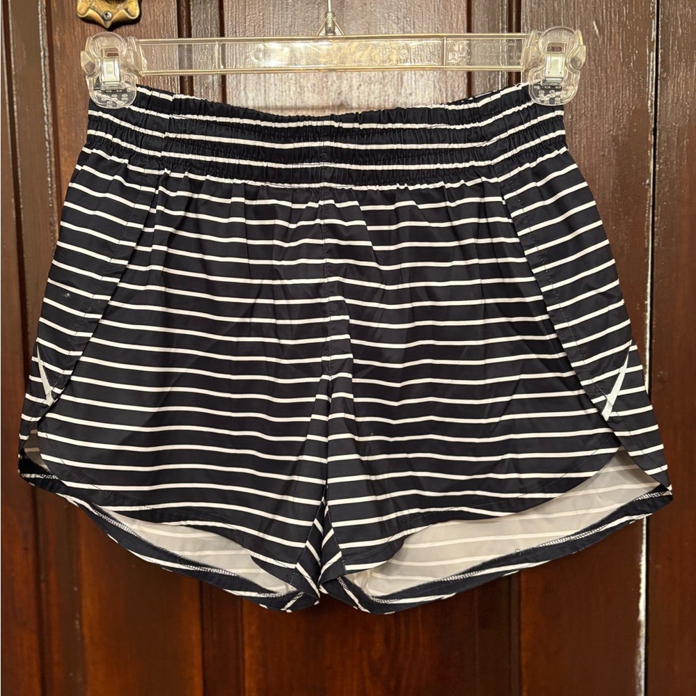 Athleta Navy Stripped Shorts